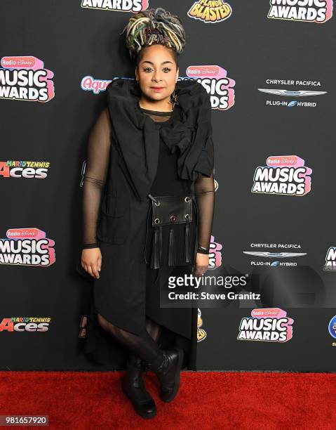 Raven-Symone arrives at the 2018 Radio Disney Music Awards at Loews Hollywood Hotel on June 22, 2018 in Hollywood, California.