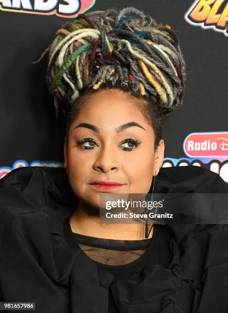 Raven-Symone arrives at the 2018 Radio Disney Music Awards at Loews Hollywood Hotel on June 22, 2018 in Hollywood, California.