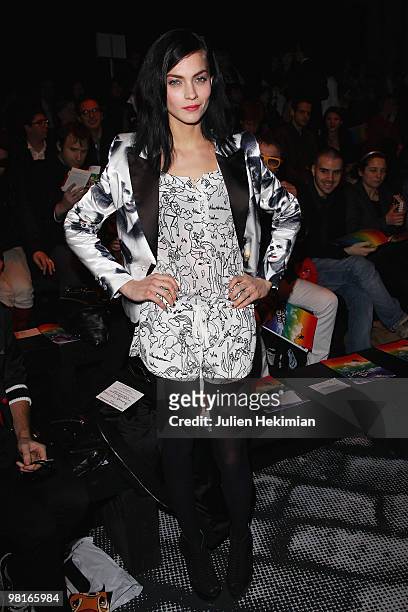 Leigh Lezark attends the Jean-Charles de Castelbajac Ready to Wear show as part of the Paris Womenswear Fashion Week Fall/Winter 2011 at Le Carrousel...