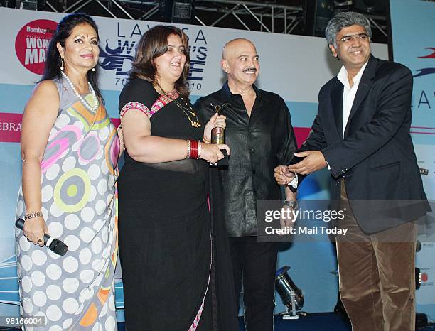 Devika Bhojwani, Sunaina Roshan and Rakesh Roshan at Lavasa Women�s Drive 2010 Awards Ceremony in Mumbai on March 27, 2010.