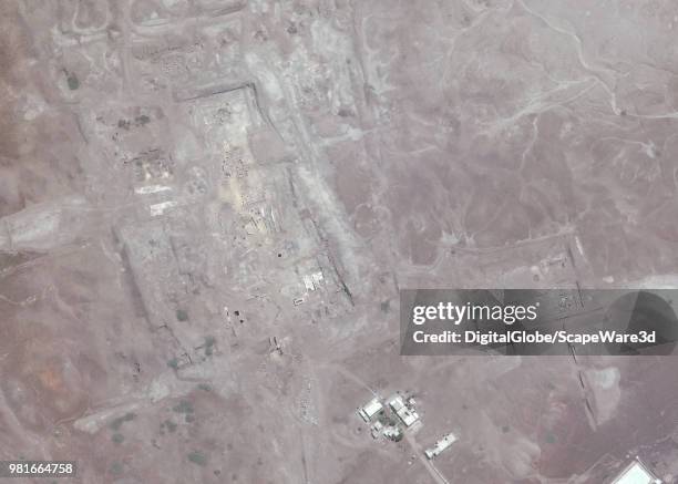 June 5, 2018: DigitalGlobe via Getty Images closeup image of the archaeological site in Tanis, Egypt. Photo DigitalGlobe via Getty Images via Getty...