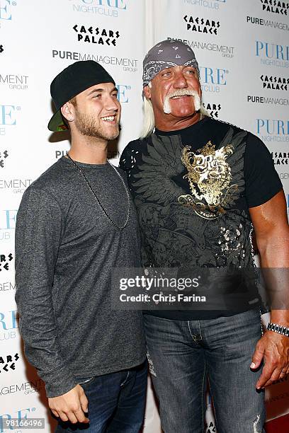 Nick Hogan and Hulk Hogan attend Brooke Hogan's 21st Birthday At Pure Nightclub on May 5, 2009 in Las Vegas,Nevada.