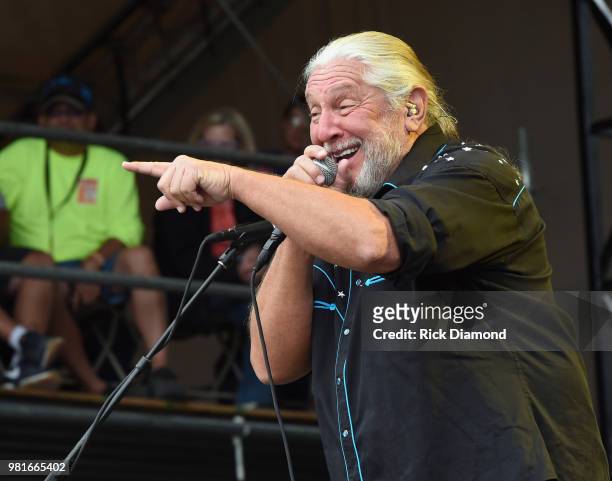 Doug Gray of The Marshall Tucker Band performs during Kicker Country Stampede - Day 2 at Tuttle Creek State Park on June 22, 2018 in Manhattan,...