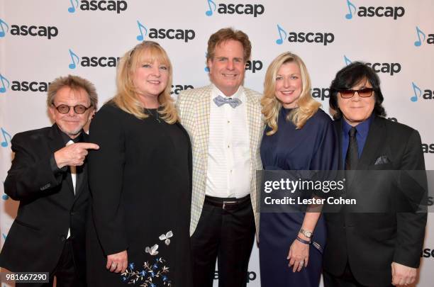 President, Paul Williams, Dan Foliart, CEO of ASCAP, Elizabeth Matthews, and ASCAP EVP, Membership John Titta attends the 31st Annual ASCAP Rhythm &...