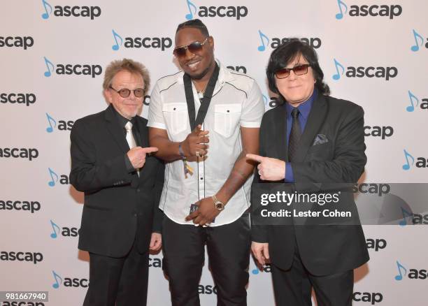 President, Paul Williams, Richard Wayne Sims, and ASCAP EVP, Membership John Titta attends the 31st Annual ASCAP Rhythm & Soul Music Awards at the...