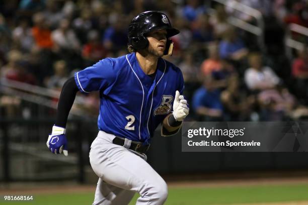 Biloxi Shuckers shortstop Jake Hager during the 2018 Southern League All-Star Game. The South All-Stars defeated the North All-Stars by the score of...