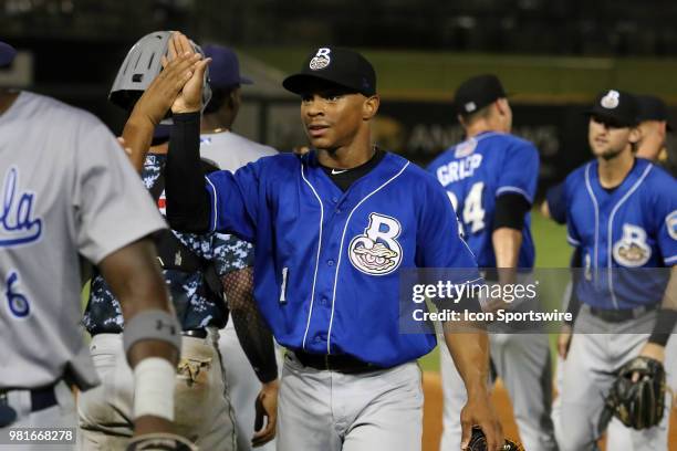 Biloxi Shuckers outfielder Corey Ray after the 2018 Southern League All-Star Game. The South All-Stars defeated the North All-Stars by the score of...