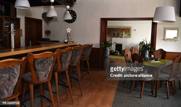 March 2018, Germany, Kirchboitzen: The bar of the tavern 'Zum Domkreuger' was renovated. The inn was purchased 11 December 2015 by the cooperative...