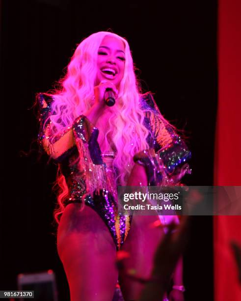 DreamDoll performs at the Coca-Cola Music Studio at the 2018 BET Experience Fan Fest at Los Angeles Convention Center on June 22, 2018 in Los...