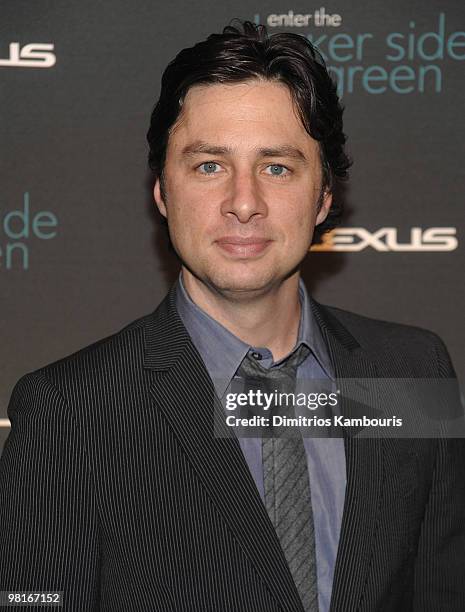 Zach Braff attends the Darker Side of Green Climate Change Debate at Skylight West on March 30, 2010 in New York City.