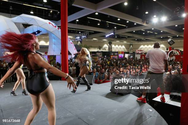 DreamDoll performs at the Coca-Cola Music Studio at the 2018 BET Experience Fan Fest at Los Angeles Convention Center on June 22, 2018 in Los...