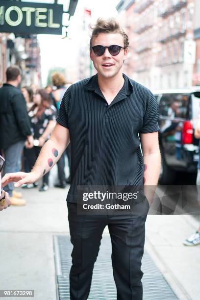 Ashton Irwin of 5 Seconds of Summer is seen in the Lower East Side on June 22, 2018 in New York City.