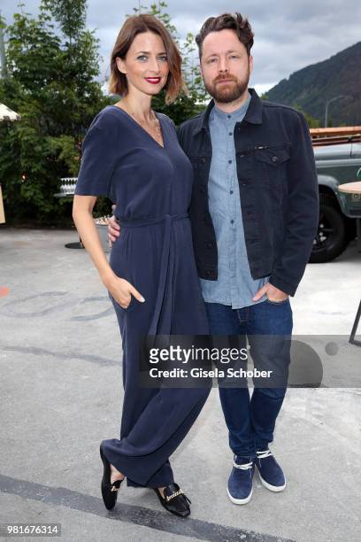 Eva Padberg and her husband Niklas Worgt during the 'Bussi Baby' by Bachmair Weissach hotel & bar opening event on June 22, 2018 in Bad Wiessee near...