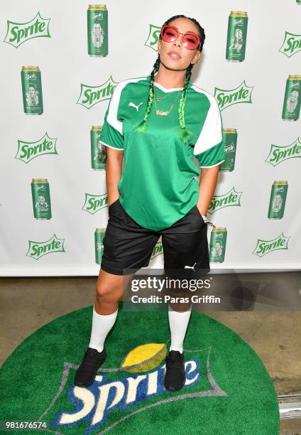 Bridget Kelly attends the Celebrity Dodgeball Game at 2018 BET Experience Fan Fest at Los Angeles Convention Center on June 22, 2018 in Los Angeles,...