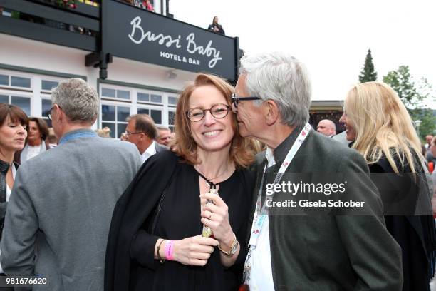 Gerd Strehle and his wife Gila Strehle during the 'Bussi Baby' by Bachmair Weissach hotel & bar opening event on June 22, 2018 in Bad Wiessee near...