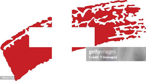switzerland painted flag - st andrews stock illustrations