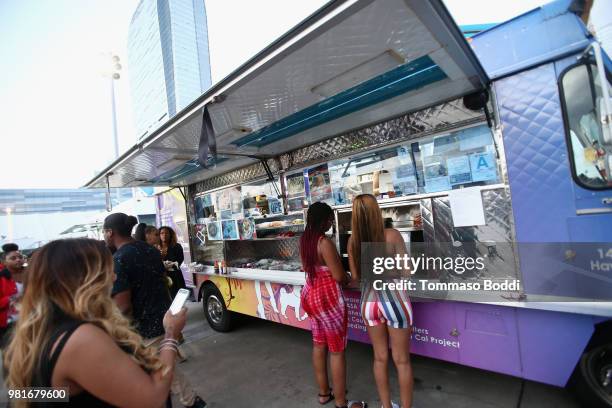 Food truck on display at the 2018 BET Experience Fan Fest at Los Angeles Convention Center on June 22, 2018 in Los Angeles, California.