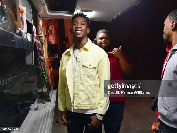 Rapper Desiigner attends Teyana Taylors Album Release Party at Universal Studios Hollywood on June 21, 2018 in Universal City, California.