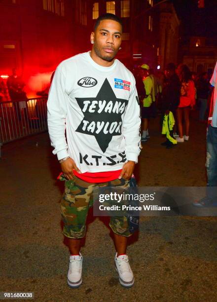 Rapper Nelly attends Teyana Taylor Album Release Party at Universal Studios Hollywood on June 21, 2018 in Universal City, California.