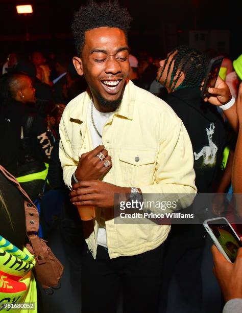 Rapper Desiigner attends Teyana Taylors Album Release Party at Universal Studios Hollywood on June 21, 2018 in Universal City, California.