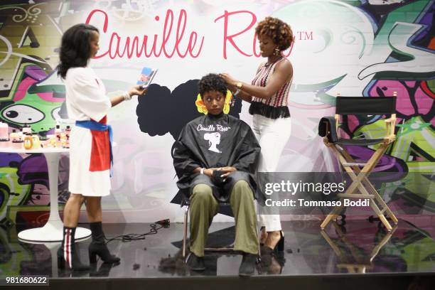 Guests attend the 2018 BET Experience Fan Fest at Los Angeles Convention Center on June 22, 2018 in Los Angeles, California.