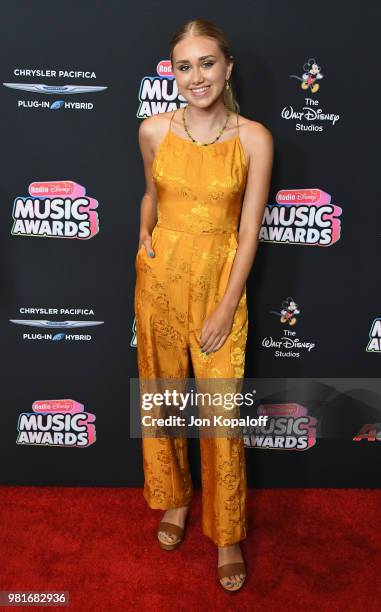 Emily Skinner attends the 2018 Radio Disney Music Awards at Loews Hollywood Hotel on June 22, 2018 in Hollywood, California.