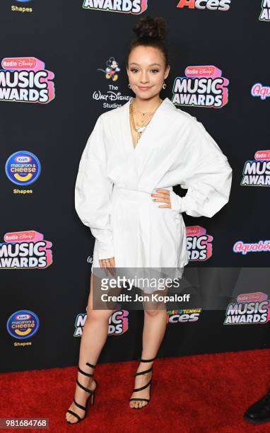 Kayla Maisonet attends the 2018 Radio Disney Music Awards at Loews Hollywood Hotel on June 22, 2018 in Hollywood, California.