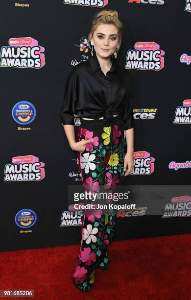 Meg Donnelly attends the 2018 Radio Disney Music Awards at Loews Hollywood Hotel on June 22, 2018 in Hollywood, California.