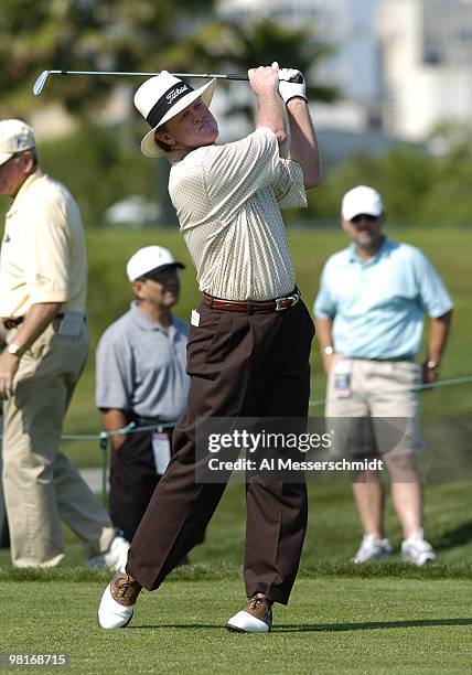 Tom Kite competes in the second round of the Liberty Mutual Legends of Golf tournament, Saturday, April 24, 2004 in Savannah, Georgia.