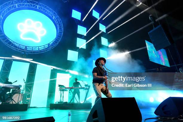 Ty Dolla Sign performs with Ella Mai at 2018 BET Experience Staples Center Concert, sponsored by COCA-COLA, at L.A. Live on June 22, 2018 in Los...