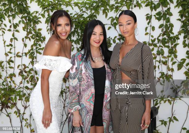 Senior Director of Marketing at Remy Martin Thuy-Anh J. Nguyen poses with Julissa Bermudez and Draya Michele at Culture Creators Leaders and...