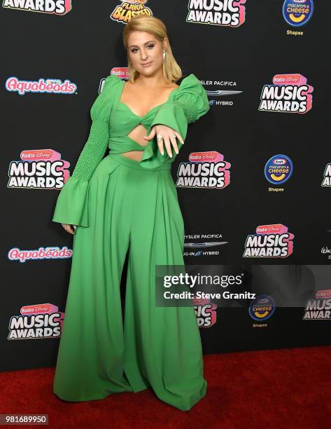 Meghan Trainor arrives at the 2018 Radio Disney Music Awards at Loews Hollywood Hotel on June 22, 2018 in Hollywood, California.