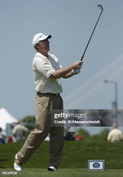 Hale Irwin competes at the Liberty Mutual Legends of Golf tournament, Saturday, April 24, 2004 in Savannah, Georgia.