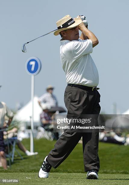 Tom Jenkins competes at the Liberty Mutual Legends of Golf tournament, Saturday, April 24, 2004 in Savannah, Georgia.