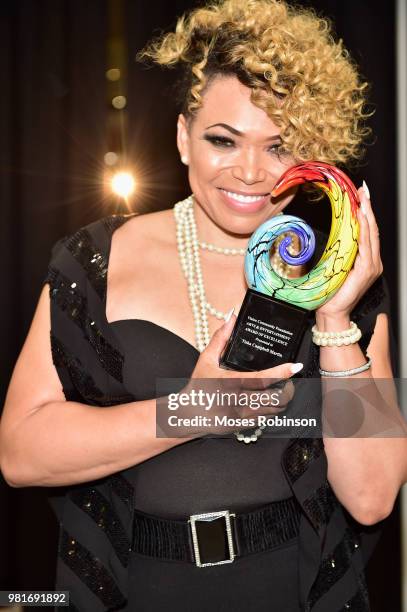 Actress Tisha Campbell-Martin attend Vision Community Foundation 7th Annual Vision Community Foundation Black-Tie Gala at Atlanta City Hall on June...