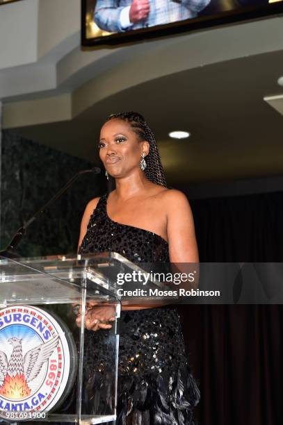 Actress Erika Alexander attends Vision Community Foundation 7th Annual Vision Community Foundation Black-Tie Gala at Atlanta City Hall on June 22,...