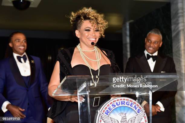 Actress Tisha Campbell-Martin attend Vision Community Foundation 7th Annual Vision Community Foundation Black-Tie Gala at Atlanta City Hall on June...