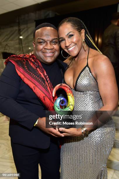 Derek J and Actress Terri J. Vaughn attends Vision Community Foundation 7th Annual Vision Community Foundation Black-Tie Gala at Atlanta City Hall on...