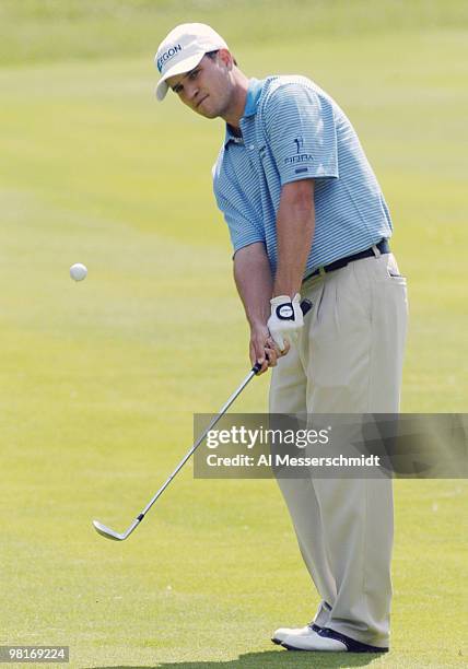 Zach Johnson competes in first-round play in The Memorial Tournament, June 3, 2004 in Dublin, Ohio.