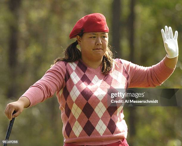 Christina Kim tees off during the final round at the LPGA Tournament of Champions, November 14, 2004 in Mobile, Alabama.