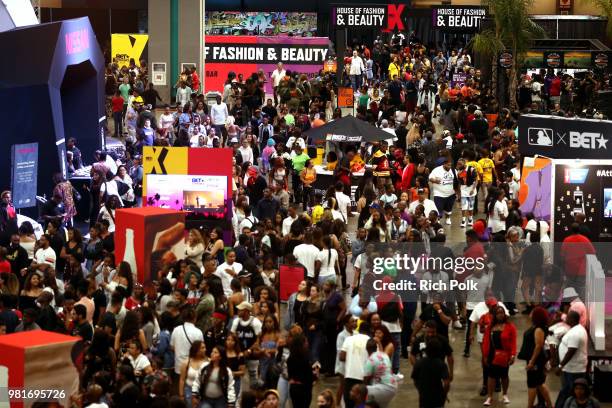 Guests attend 2018 BET Experience Fan Fest at Los Angeles Convention Center on June 22, 2018 in Los Angeles, California.