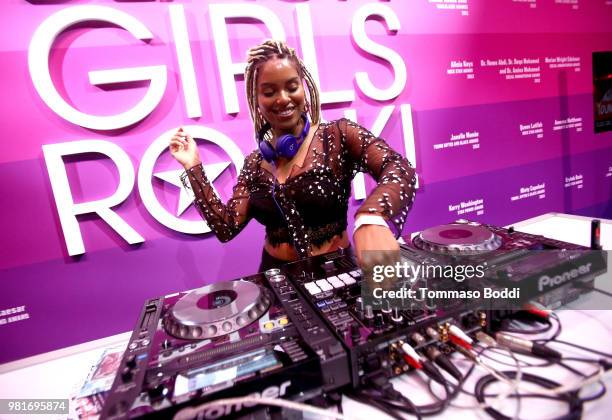 Dj performs during day one of 2018 BET Experience Fan Fest at Los Angeles Convention Center on June 22, 2018 in Los Angeles, California.
