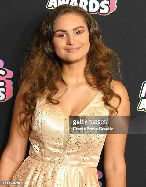 Lela Brown arrives at the 2018 Radio Disney Music Awards at Loews Hollywood Hotel on June 22, 2018 in Hollywood, California.