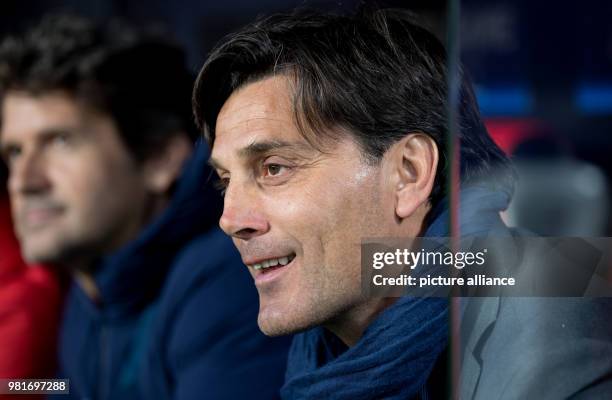 April 2018, Spain, Sevilla, Champions League, FC Sevilla vs FC Bayern Munich, K.O. Round, Quarterfinal, First leg at Ramon Sanchez Pizjuan Stadium:...