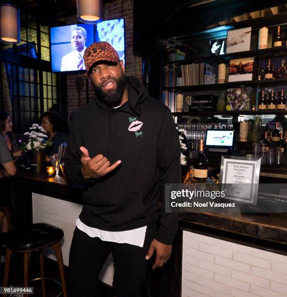 Marcedes Lewis attends a party hosted by CAA & Remy Martin at Luchini on June 21, 2018 in Los Angeles, California.