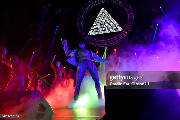 Chris Brown performs at 2018 BET Experience Staples Center Concert, sponsored by COCA-COLA, at L.A. Live on June 22, 2018 in Los Angeles, California.