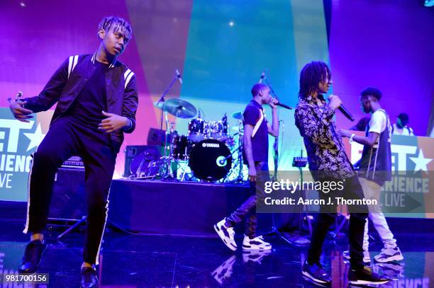 Nahmir performs at the BETX Main Stage, sponsored by Credit Karma, at 2018 BET Experience Fan Fest at Los Angeles Convention Center on June 22, 2018...
