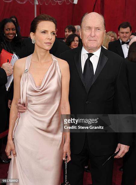 Actor Robert Duvall and wife Luciana Pedraza arrive at the 82nd Annual Academy Awards held at the Kodak Theatre on March 7, 2010 in Hollywood,...
