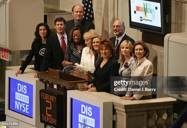 Left to right, Katherine Oliver- Commissioner of the Mayor's Office of Film, Theater, and Broadcasting, Marshal Carter- Chairman of the NYSE, John...