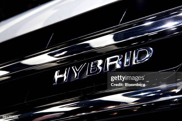 Volkswagen Touareg Hybrid sits on display during a media preview of the New York International Auto Show in New York, U.S., on Wednesday, March 31,...